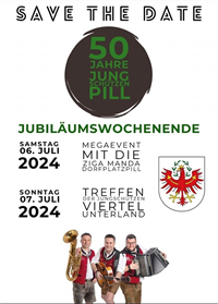 Save the Date Dorffest - Jubiläumswochenende